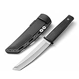TIMKOSS Outdoor Camping Gürtelmesser Jagdmesser Überlebensmesser Survival Messer Edelstahl 440C, Angel Jagd Camping und Wanderwerkzeug, Gürtelmesser mit Kydex-scheide (Weiß)