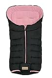 Altabebe AL2201-13 Winterfußsack Active Kollektion für Kinderwagen, schwarz- rosa