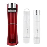 Sprudelwasser-Sodamaschine, intelligenter, kommerzieller, schneller, tragbarer Sprudelwasserbereiter für das Café zu Hause, Edelstahl, Rot, 410 x 180 mm, 1000 l Fassungsvermögen