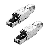 ZHITING 2x CAT 7 RJ45 Stecker Netzwerkstecker für starre...