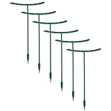 Gdfnmogo 6-teiliges Pflanzenstützstäbchen-Set, Gartenpflanzenstützkäfig, Kunststoff, halbrundes Design, Garten, Klettergitter, für Hortensien, Rosen, Tomaten (25 x 14,5 cm)