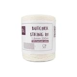 IDEA Home 200m 1,8mm Bäcker Bindfäden, Baumwoll-Garn für die Küche, Lebensmittelunbedenklich, Ideal zum Verschnüren, geeignet für Geflügel, Würstchen, Heimarbeiten, Basteln und Dekorieren