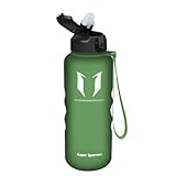 Super Sparrow Trinkflasche mit Strohhalm - Tritan Wasserflasche - 1.5L - BPA-Frei - Ideale Sportflasche - Auslaufsichere Trinkflaschen für Kinder - Leicht, Nachhaltig