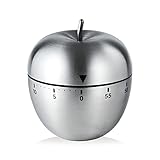 Küchentimer Egg Küchenwecker Küchen-Zeituhr Zeitmesser Küche Kurzzeitmesser 60-Minuten-Timer Mechanischer Rotierender Wecker (Apple)