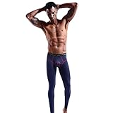 KBOPLEMQ Herren Leggings Warme Atmungsaktive Sport Skifahren Leicht Quick Dry Unterwäsche Herren Funktionsunterwäsche Herren, Winter Thermowäsche Set Warm Weich, Thermounterwäsche Unterteile