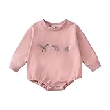 BOBORA Neugeborene Baby Kleidung Langarm Dinosaurier Drucken Bodys Madchen Jungen Kostüm Kleinkind Baby Sweatshirt Strampler Wickelbody 0-18 Monate