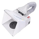 Spritzkabine mit Absauganlage für Modellbau Airbrush, Faltbare Lackierstation Werkbank mit LED Beleuchtung 1200LM, 360 Grad Drehteller, Luftstrom 4 m³/min für DIY Projekte