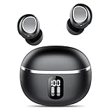 Kopfhörer Kabellos Bluetooth, Bluetooth Kopfhörer 5.3 mit 4 ENC Mic, Mini In-Ear Schlafkopfhörer 50H Laufzeit, Sanfter Klang Bequem Tragen ohne Druckgefühl, IPX7 Wasserdicht Ultraleicht Ohrhörer