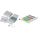 Bresser Mikroskop Objektträger 50 Stück&Borsilikatglas 3.3. Deckgläser 22x22mm 100 Stück & Junior Mikroskop Experimentier-Set mit 24 Dauerpräparaten zu Tieren, Pflanzen, Insekten, Fasern und Pollen