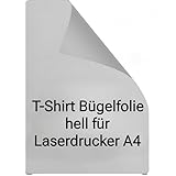 trucol 10 Blatt T-Shirt Folie Textil Transferfolie Bügelfolie hell für Laserdrucker A4