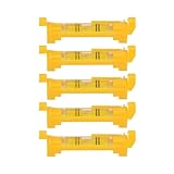 Tissting Mini Schnurwasserwaage 5er Set, klare Acryl ABS Konstruktion mit Haken für Maurerarbeiten und Fliesenlegen, präzise Ablesung