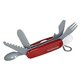 Klein Theo 2805 Victorinox Schweizer Taschenmesser I Spielzeug-Taschenmesser für Kinder mit 6 Werkzeugen und Besteck I Maße: 11,5 cm x 3 cm x 3 cm I Spielzeug für Kinder ab 3 Jahren