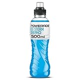 Powerade Sports Mountain Blast Zero, zuckerfreies Sport Getränk mit Fruchtmix-Geschmack, Sport Drink in stylischen Einweg Flaschen (12 x 500 ml)