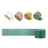 jdstty 5 Rolls Crepe Paper 410ft Farbiges Crêpe Papier Für Weihnachtsfeier Dekoration Geburtstag Hochzeit Brautschauer Engagement
