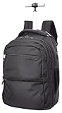 Divergent Retail Rucksack auf Rollen Wandern Trekking Camping Rucksack Teleskopgriff Schwarz Gearo, Schwarz , L