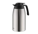 THERMOS Kaffeekanne THV, Thermoskanne Edelstahl 2L, Edelstahleinsatz, große Öffnung, spülmaschinenfest, 4026.205.200, Isolierkanne 24 Stunden heiß, ideal für Kaffee oder Teekanne, Kanne für 16 Tassen