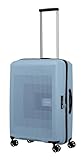 American Tourister Aerostep - Spinner M, Erweiterbarer Koffer, 67 cm, 66.5/72.5 L, Grau (Soho Grey)