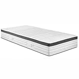 Bodyprotect Taschenfederkernmatratze Elite Line 100x200 cm, 1000 Federkern orthopädische Matratze Härtegrad H3 fest, Öko-Tex, ergonomische 7 Zonen Federkernmatratze, Höhe 25, Made in EU
