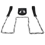 Iceberk Hand-Kettensäge mit Gürteltasche - Hochwertige Handsäge aus rostfreiem Kohlenstoffstahl zum Sägen von Ästen und kleinen Bäumen (60, 90 oder 120 cm)