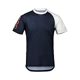 POC MTB Pure Tee Fahrradbekleidung, Turmalin Marineblau/Wasserstoffweiß, X-Klein