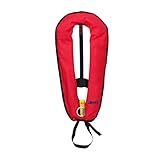 awn Supralite Schwimmweste, 170N, ISO 12402-3, vollautomatisch mit Schrittgurt, D-Ring und Bergeschlaufe, ohnmachtssicher, leicht und verstellbar, Rettungsweste, Schwimmhilfe Erwachsene, Rot