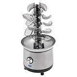 KANBCNG Schokoladenbrunnen 4-Stufiger Elektrischer Blatt-Turm Schokoladen-Brunnen Maschine 1.2L Elektrischer Schoko Brunnen Edelstahl Schokoladenbrunnenmaschine Schokofondue Schokofontäne