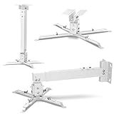 Overmax Ceiling Mount Projektorhalterung bis zu 20 kg, verstellbare Länge 25 Grad Winkelverstellung, Hergestellt aus Stahl, Wand- und Deckenmontage, leichte und stabile Konstruktion