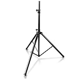 Pyle Lautsprecherständer, Speaker Stand – Boxenstativ Höhenverstellbar, Stabiler Boxen Ständer als Dreibein Stative, Tripod Stativ für Surround Lautsprecher, Bühnen Speaker & Studio Monitor Ständer