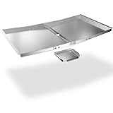 Fettwanne mit Auffangwanne, verstellbare Tropfpfanne für Gasgrill-Modelle von Dyna Glo, Nexgrill, Expert Grill, Kenmore, BHG und mehr, Edelstahl-Grill-Ersatzteile (Breite 76,2 cm - 91,4 cm)