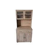 HTI-Line Küchenbuffet Blanca Küchenschrank Hochschrank Sonoma, für Küche und Esszimmer, 80 x 170 x 48 cm (BxHxT)