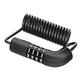 Schloss für Motorradhelm – leichtes und einziehbares Fahrradschloss | Fahrradhelm Schloss | für Stadt, Berg, Straße, Reisen, Outdoor, Schule, Gepäckträger, Lenker,