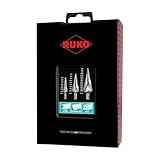 RUKO Stufenbohrer-Satz, HSS, spiralgenutet, FLOWSTEP Technologie für nahtlose Übergänge, kontrollierter Bohrvorgang, vielseitige Anwendung, 3-teilig