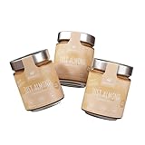 BREKKY - 3x Just Almond Mandelmus - Vegan - 100% natürlich & ohne Palmöl - extra ohne Zuckerzusatz