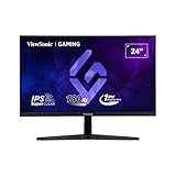 ViewSonic VX24G1-HD Gaming Monitor 24 Zoll, FHD 1920p x 1080p, 180 Hz, 1 ms MPRT, IPS-Panel, G-Sync Kompatibel, 111% sRGB, Rahmenloses Design, HDMI 2.0 x2, DisplayPort, Flimmerfrei