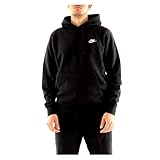 Nike Herren sportswear club fleece Hoodie, Black/Black/White, XXL EU