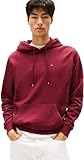 Tommy Jeans Herren Hoodie Regular Fit Flag Fleece mit Kapuze, Rot (Red Wine), 3XL