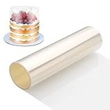 Zocipro Tortenrandfolie 30cm x 10m, Transparent Acetat Rolle Tortenfolie, Harte Torten Folie für Kuchen Schokoladenmousse Kuchen Crafting, Hoch Torten Folienrand Für Stabilisieren Dekoration