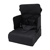 Fockety Reise Sitzerhöhung, verstellbarer Kleinkindstuhl mit Schultergurt zur Aufbewahrung, rutschfester tragbarer Kleinkindhochstuhl für Küchenstuhl, Esstisch, Baby und Kleinkinder