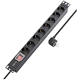 sygonix SY-5799002 Steckdosenleiste 19 Zoll 8fach Schwarz Schutzkontakt 1 St.