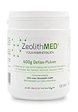 Zeolith MED Pulver 400g, Vergleichssieger, zur Bindung von Schadstoffen, 100% Zeolith-Klinoptilolith, Laboranalyse für jede Charge, sicheres Naturprodukt, Vulkanmineralien, von Experten empfohlen