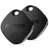 ATUVOS Air Tracker Tag Schlüsselfinder 2er Pack, Smart KeyFinder Kompatibel mit Apple Wo ist? APP (iOS NUR,Android Nicht unterstützt) Bluetooth Key Finder für Gepäck/Koffer/Taschen,Austauschbarer Akku