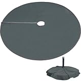 HOODANCOS Wasserdichte Staubdichte Outdoor Schirmständer Abdeckung Wetterfeste Schutzhülle für Sonnenschirmbasis Robuste Garten Terrassenhülle Ganzjährige Schutzabdeckung