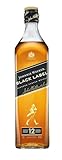 Johnnie Walker Black Label 12 Jahre, Blended Scotch Whisky, klassisch, Geschenkidee für genussvolle Abende zu Hause & mit Freunden, 40% Vol, 700ml