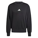 adidas Herren Essentials FEELCOZY Fleece Sweatshirt, Black/White, XXL