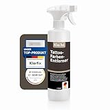 Klarfix Tattoo-Farben-Entferner | Spezialreiniger für Tattoo-Stühle, Arbeitsflächen & Böden | Entfernt Tattoo-Farbe von Vinyl, Kunststoff & Kunstleder | Spezial-Löser für Tattoo-Inks (1x 500ml)