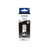 Epson EP65580 Original 104 EcoTank Tintenflasche (ET-2710 ET-2711 ET-2720 ET-2726 ET-4700 ET-2712,ET-2721) schwarz, 65ml