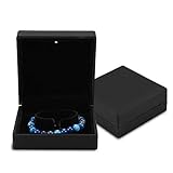 Schmuck Geschenkbox mit LED-Licht, Schmuckkästen für Ring Ohrring Halskette Armband, Display Aufbewahrungskoffer für Hochzeitsantrag Engagement, Universal Verpackung Schmuckschachtel(Armband)