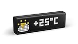 LaMetric LM 37X8 Time WLAN Tischuhr Schwarz Alarmzeiten 1, 20,1 x 6,1 x 3,6 Zentimeter