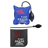 2 Stück Montagekissen Luftkissenheber Air Pump Wedge Luftkissen Hebekissen Montage Spreizkissen Hebekissen für Möbel Pneumatikspanner Belastung bis 300 kg (Quadratisch Schwarz/Blau)