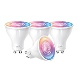 Tapo smarte WLAN Glühbirne GU10 L630 4pcs, Energie sparen, 3.5 W Entspricht 50W, dimmbare Lampe, kompatibel mit Alexa,Google Assistant, Weiss, Mehrfarbrige (4-Pack)